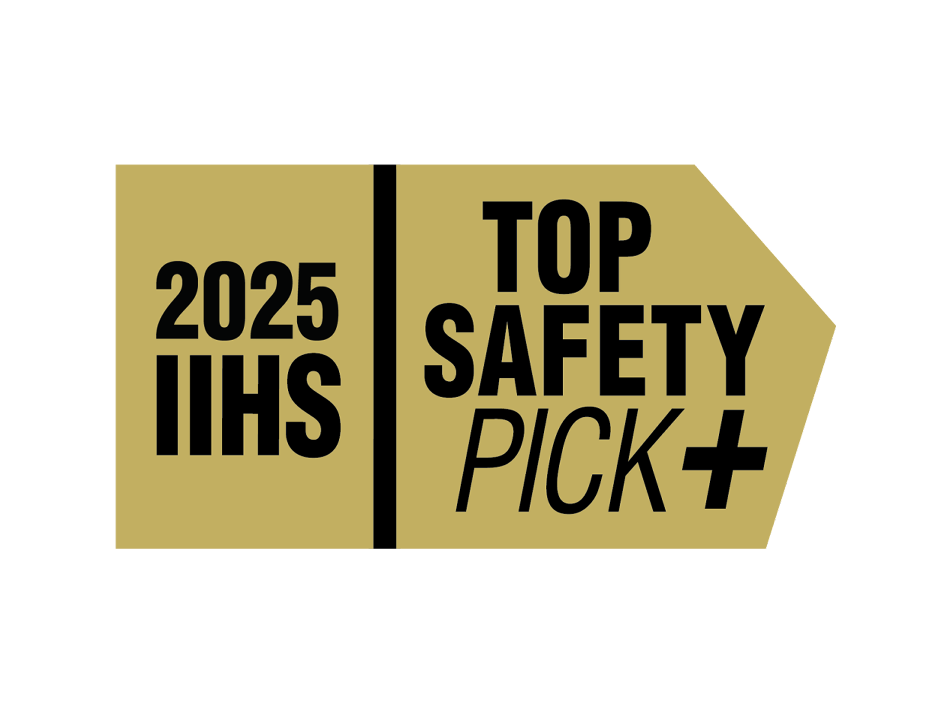 A Gold IIHS Top Safety Pick Plus Badge for 2025