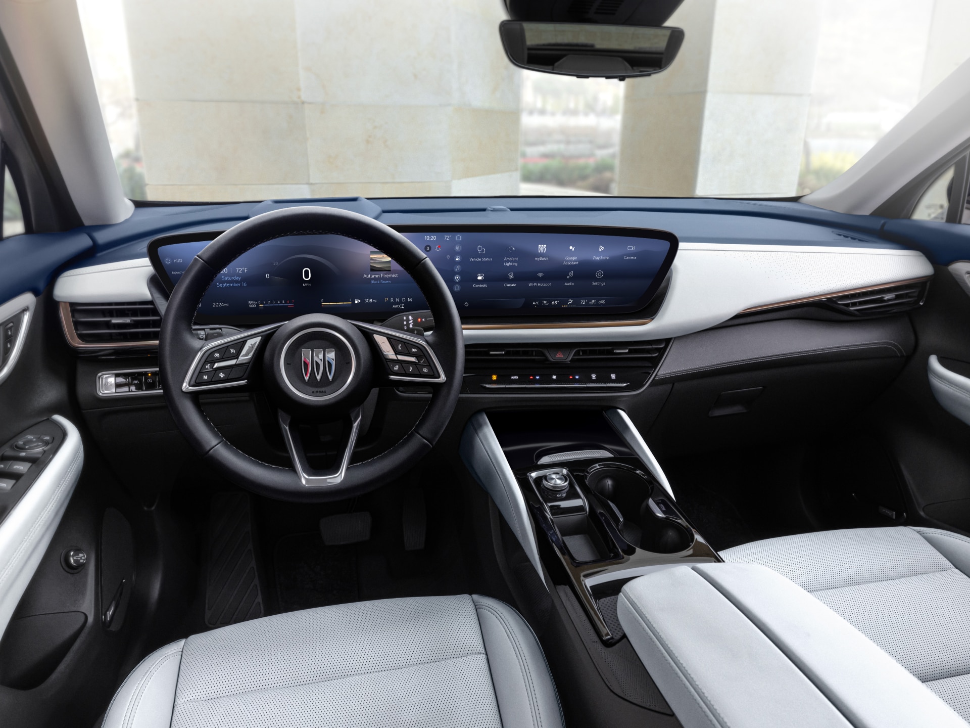 The interior of a Buick 2026 Envision from the driver’s seat.