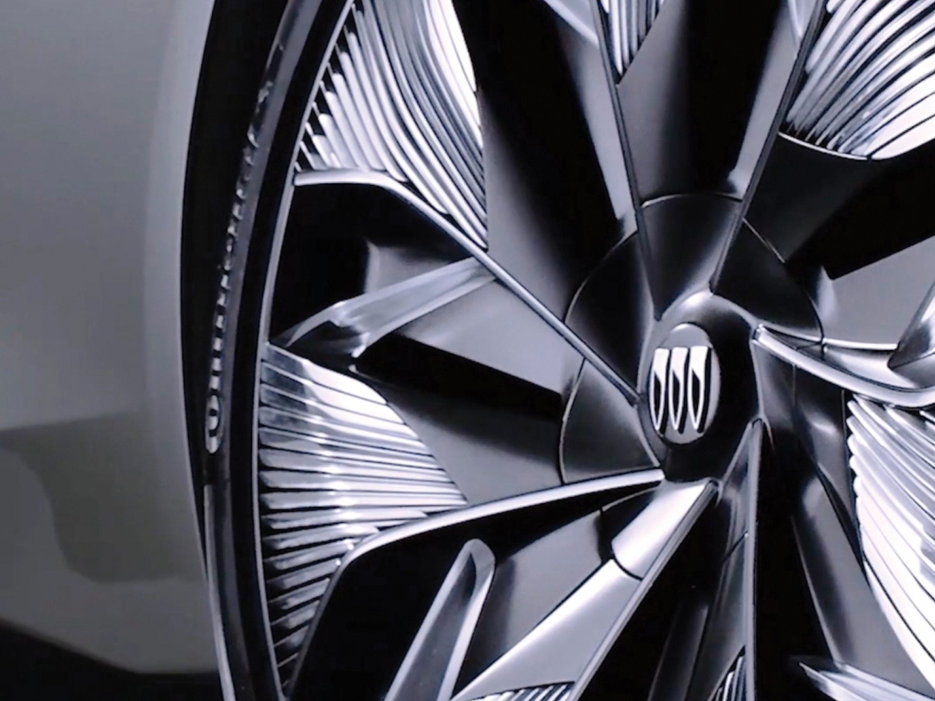 Close-up of a Buick Logo on a Vehicle Wheel