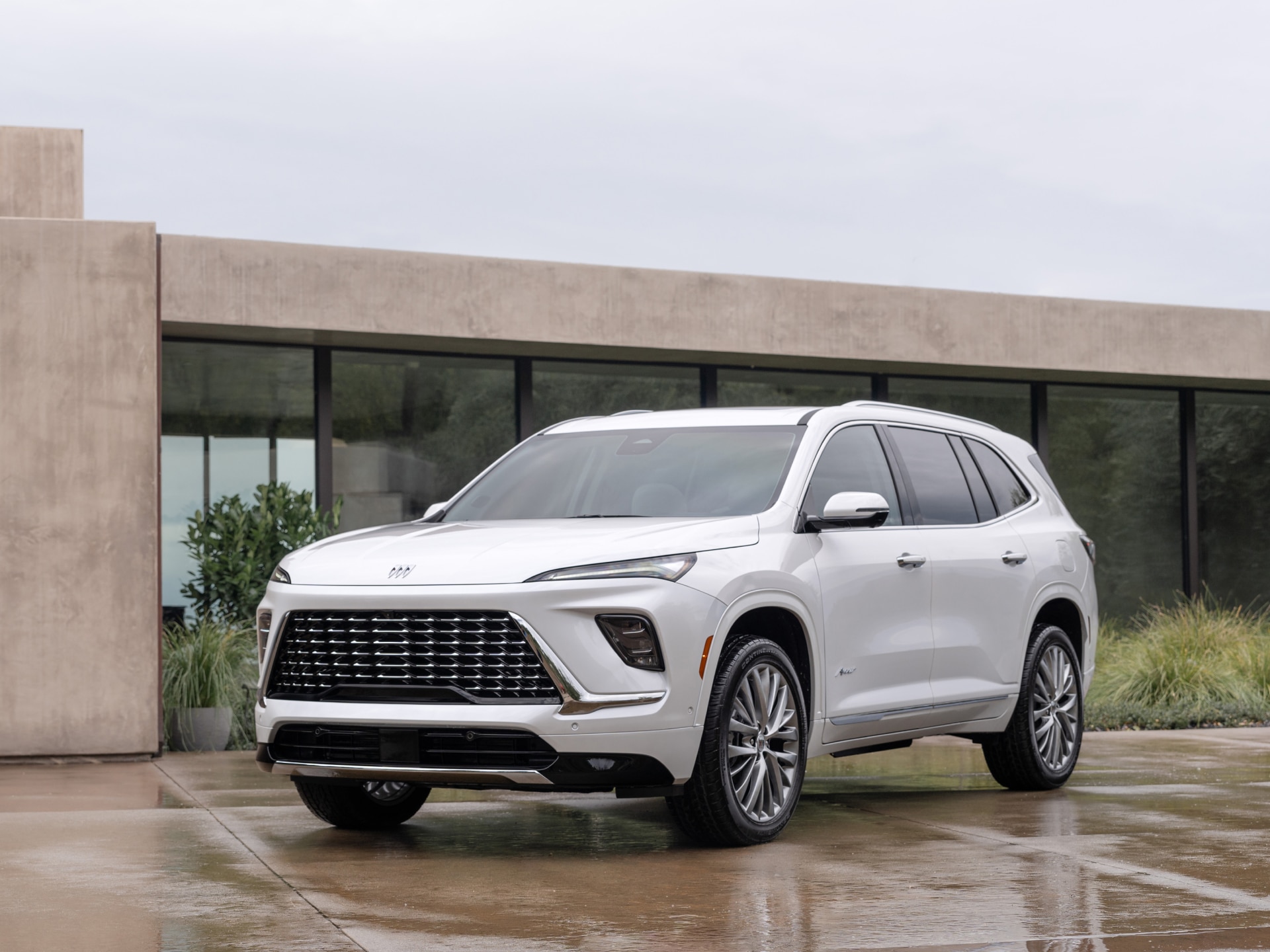 The Buick Enclave in the Driveway of a Modern House