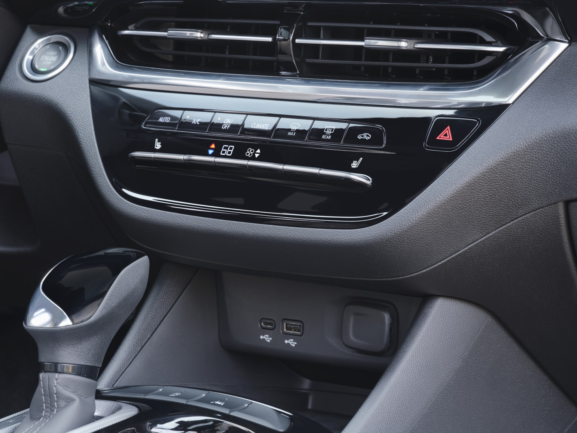 Close-up of the Buick Center Console and Controls