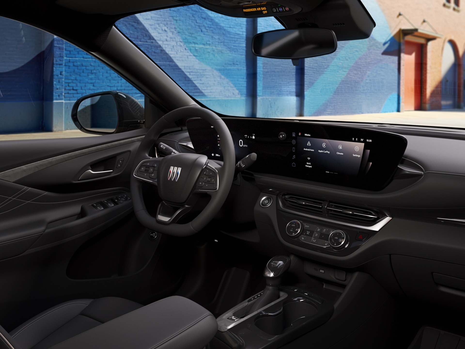 The Interior Dashboard View from the Passenger Seat of the 2026 Envista ST SUV with the Studio Series Package