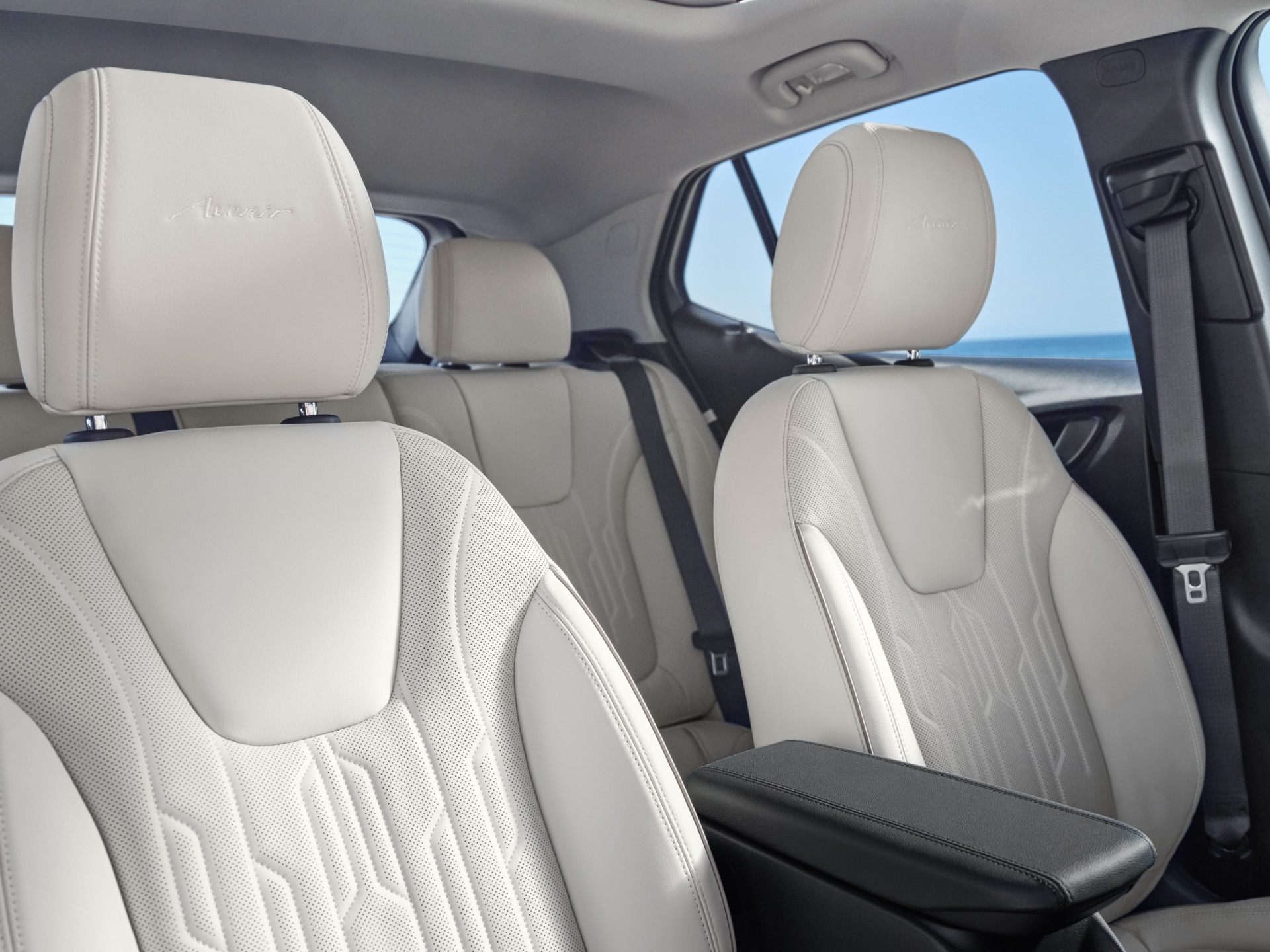 Interior View of the Light Interior Seating of the Buick Encore GX Small SUV Displaying the Seating Capacity