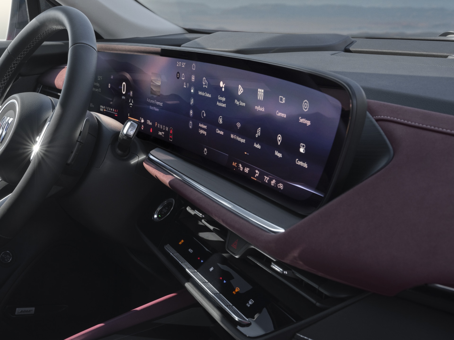 Interior View of the 30 Inch Infotainment Screen in the Buick Enclave