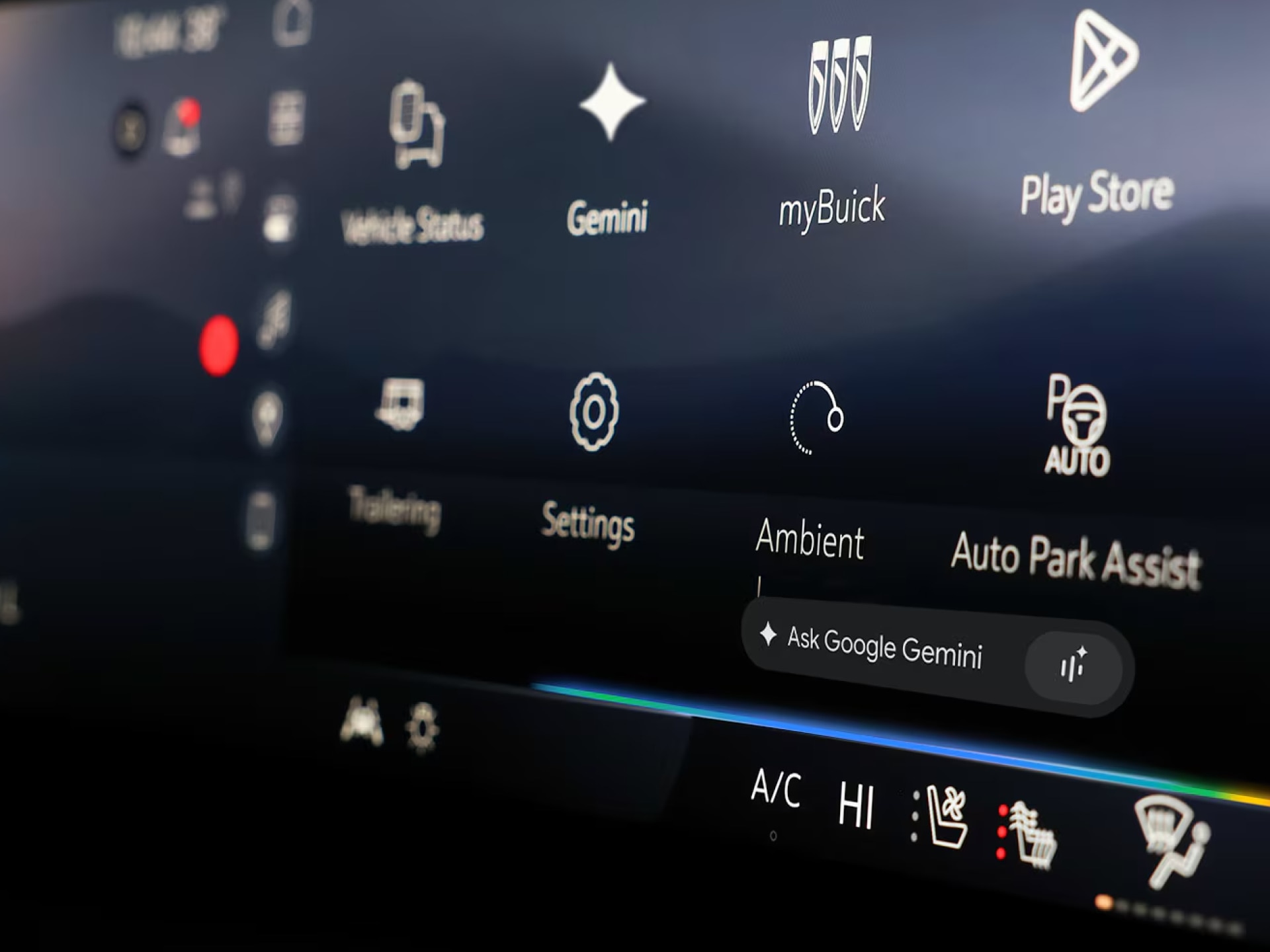Close-up of the Infotainment System in a Buick Vehicle