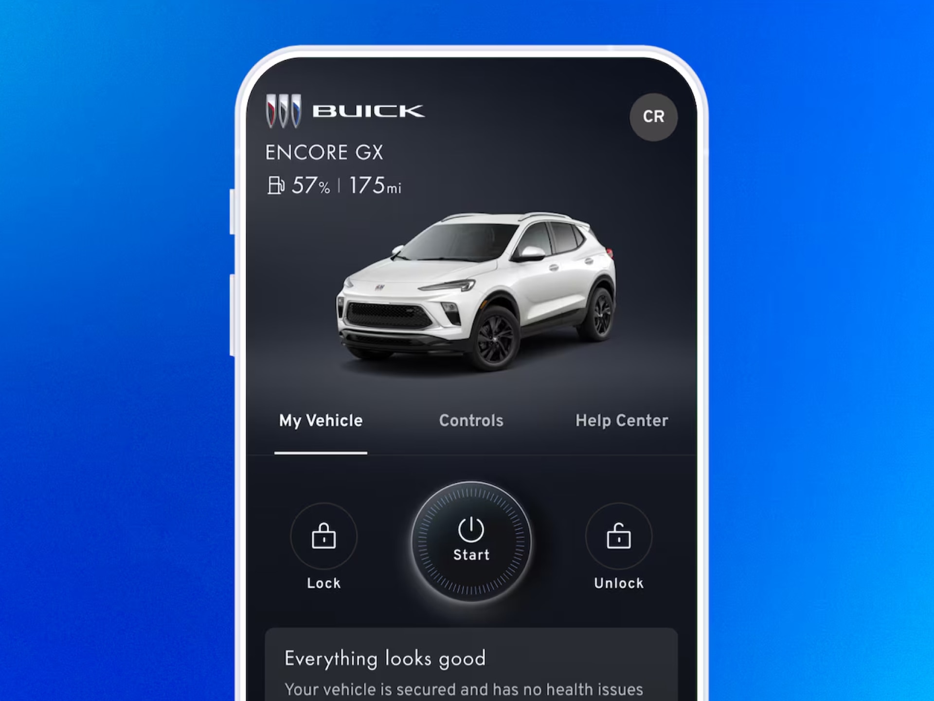 myBuick Mobile App Displayed on a Smartphone