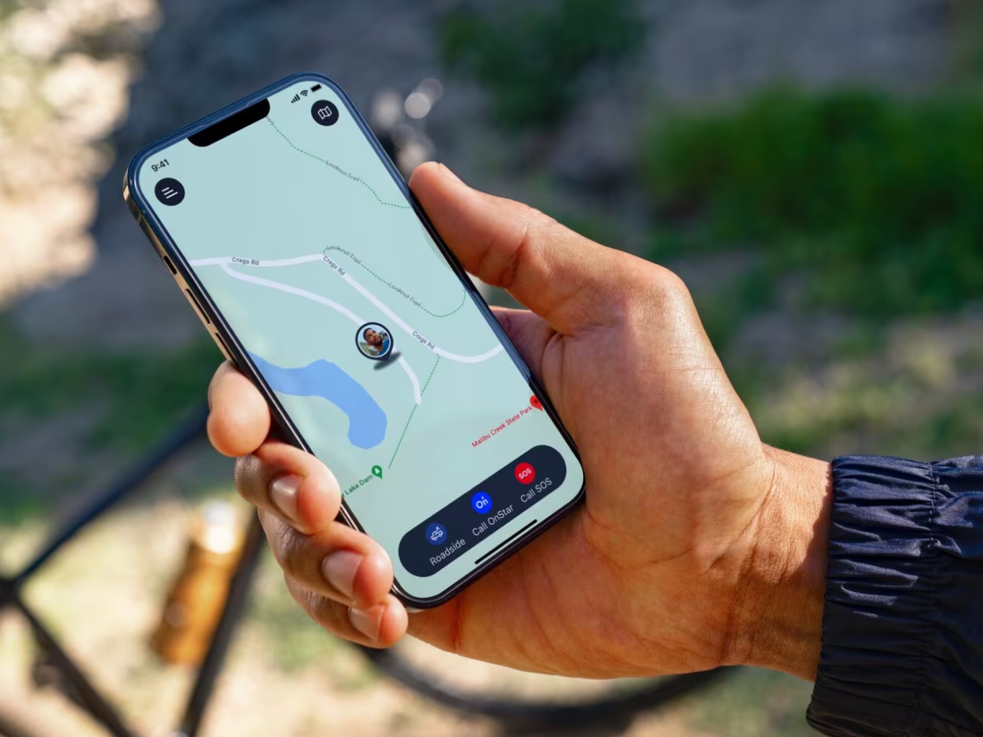 Close-up of a Smartphone Using Location Services