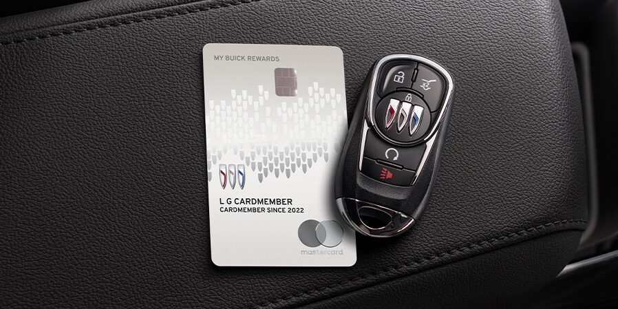  Buick Rewards Card on top of a pair of Keys