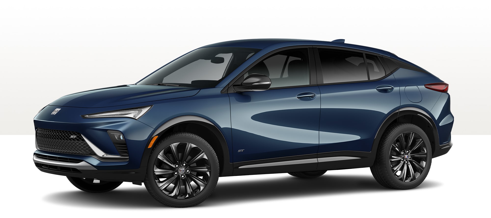 Front-Three Quarter View of a Blue Buick Envista Crossover SUV