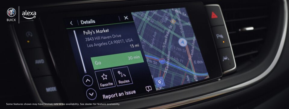 Closeup on Amazon Alexa Built-In on the 2022 Buick Enclave Infotainment System