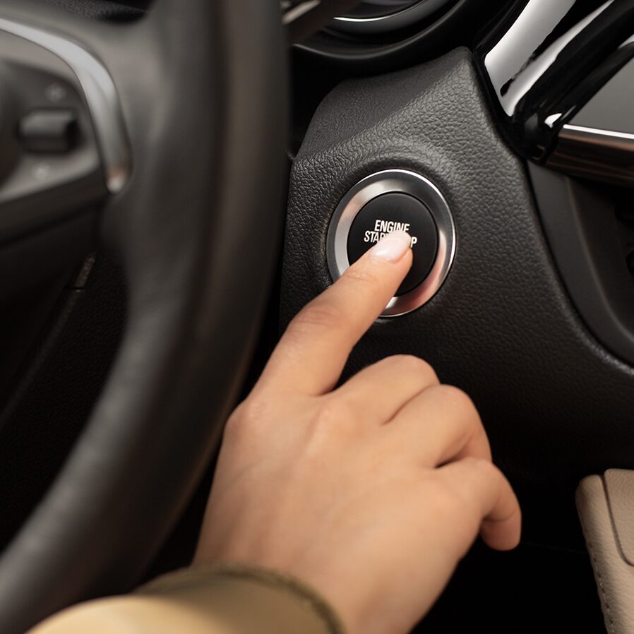 2020 Buick Push To Start Button Close Up