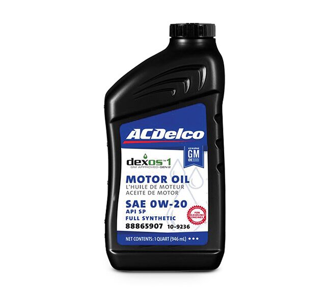 Bottle of ACDelco GM Original Equipment Motor Oil