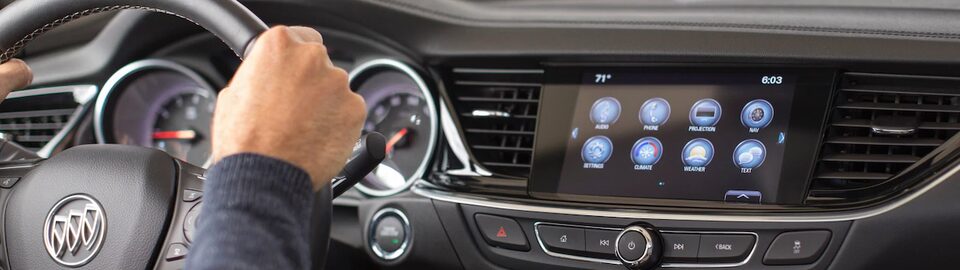 Masthead image for a page detailing connectivity features of the Buick lineup.