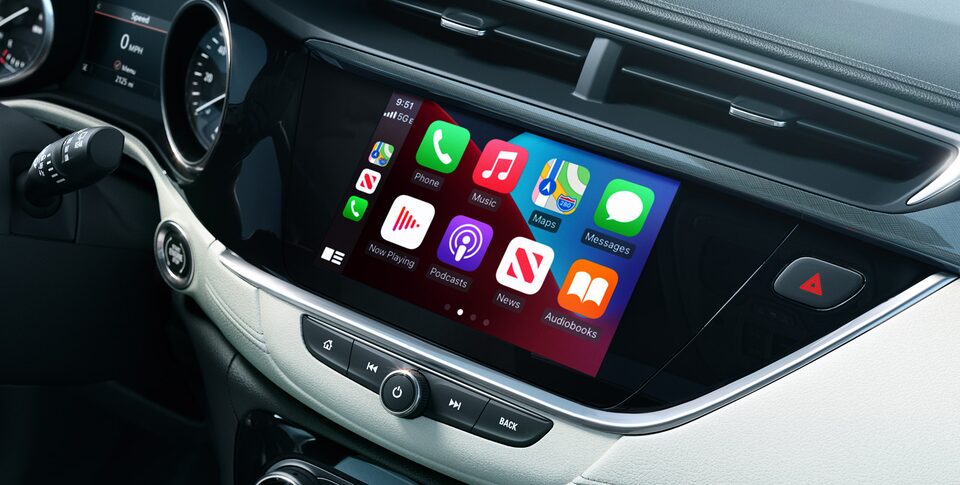 The Apple CarPlay Feature Being Displayed on the Buick Infotainment System