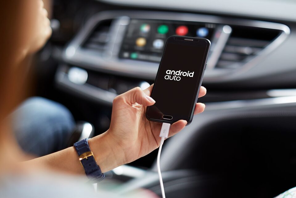 Buick Driver Using Android Auto in Buick SUV