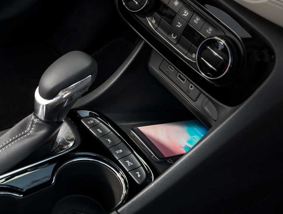 2020 Buick Interior with wireless smartphone charging