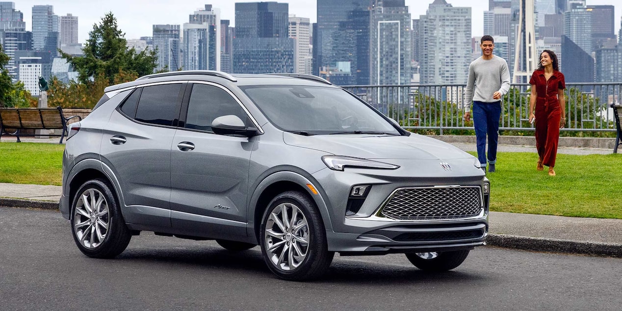  Close-Up of Encore GX Avenir in the city with people walking up