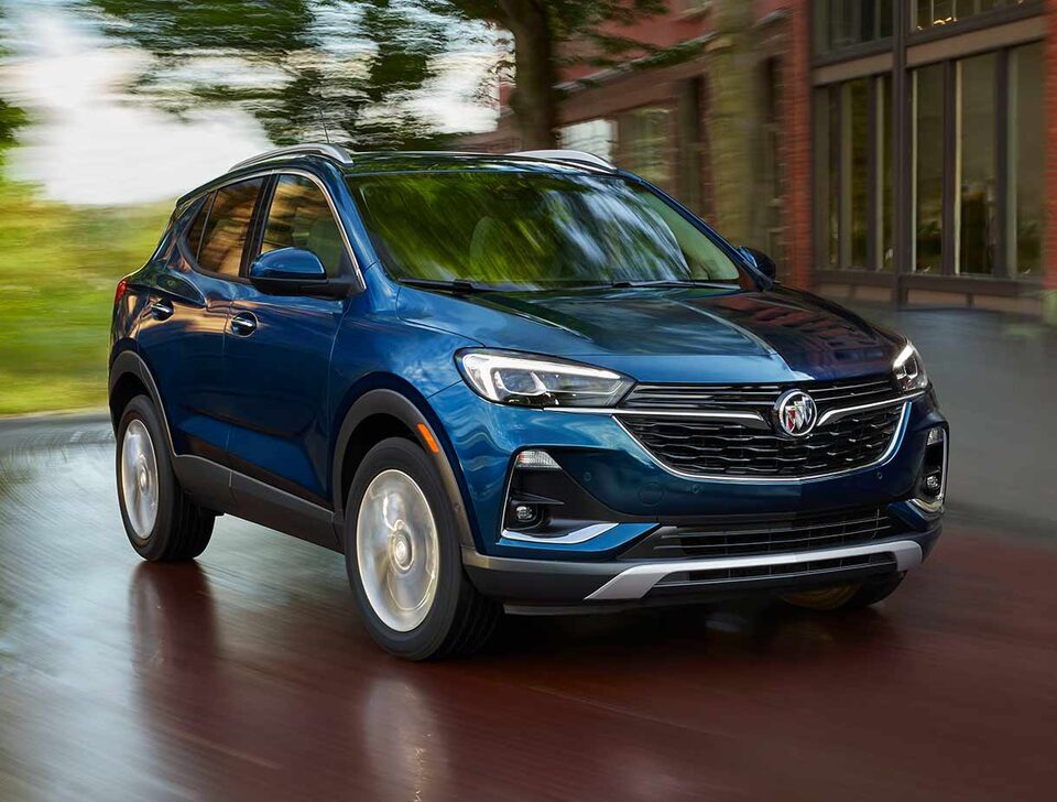 Buick SUV Zipping Through a Residential Neighborhood