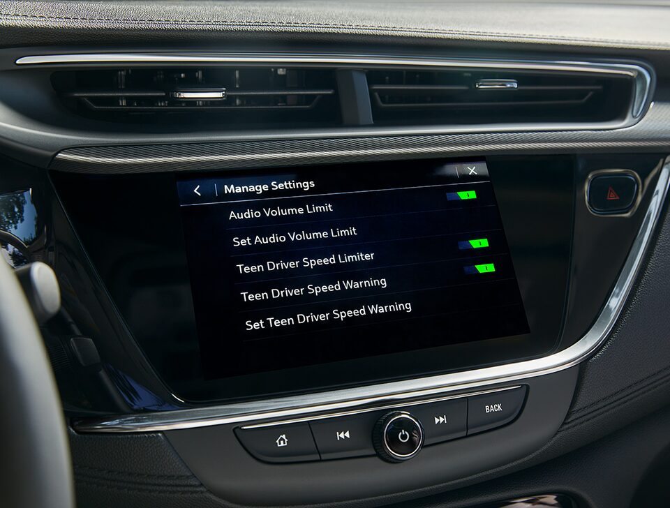 2020 Buick with Teen Driver Settings on Touch Screen