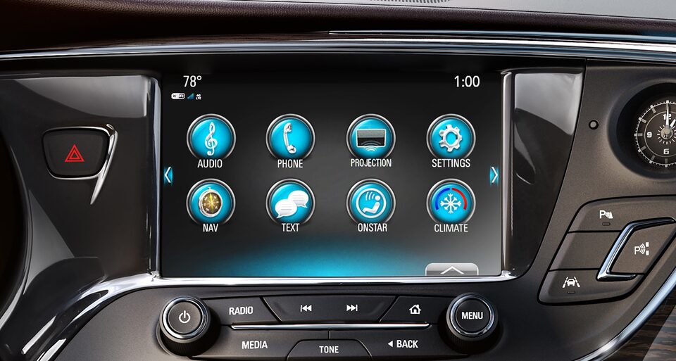Medium Closeup on Buick Infotainment System