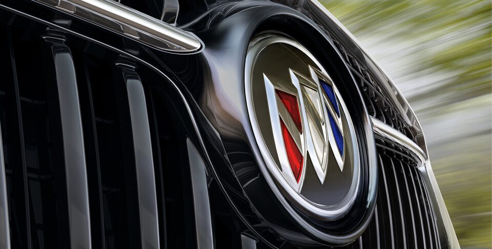Closeup on Buick Badge on Front Grille