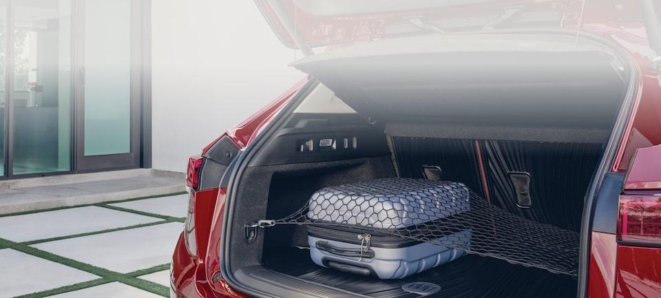 Luggage accessory shown in a Buick vehicle’s trunk