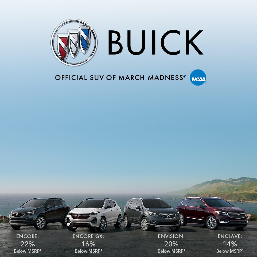 2020 Buick Encore, Encore GX, Envision, Enclave Below MSRP | Official SUV of NCAA March Madness