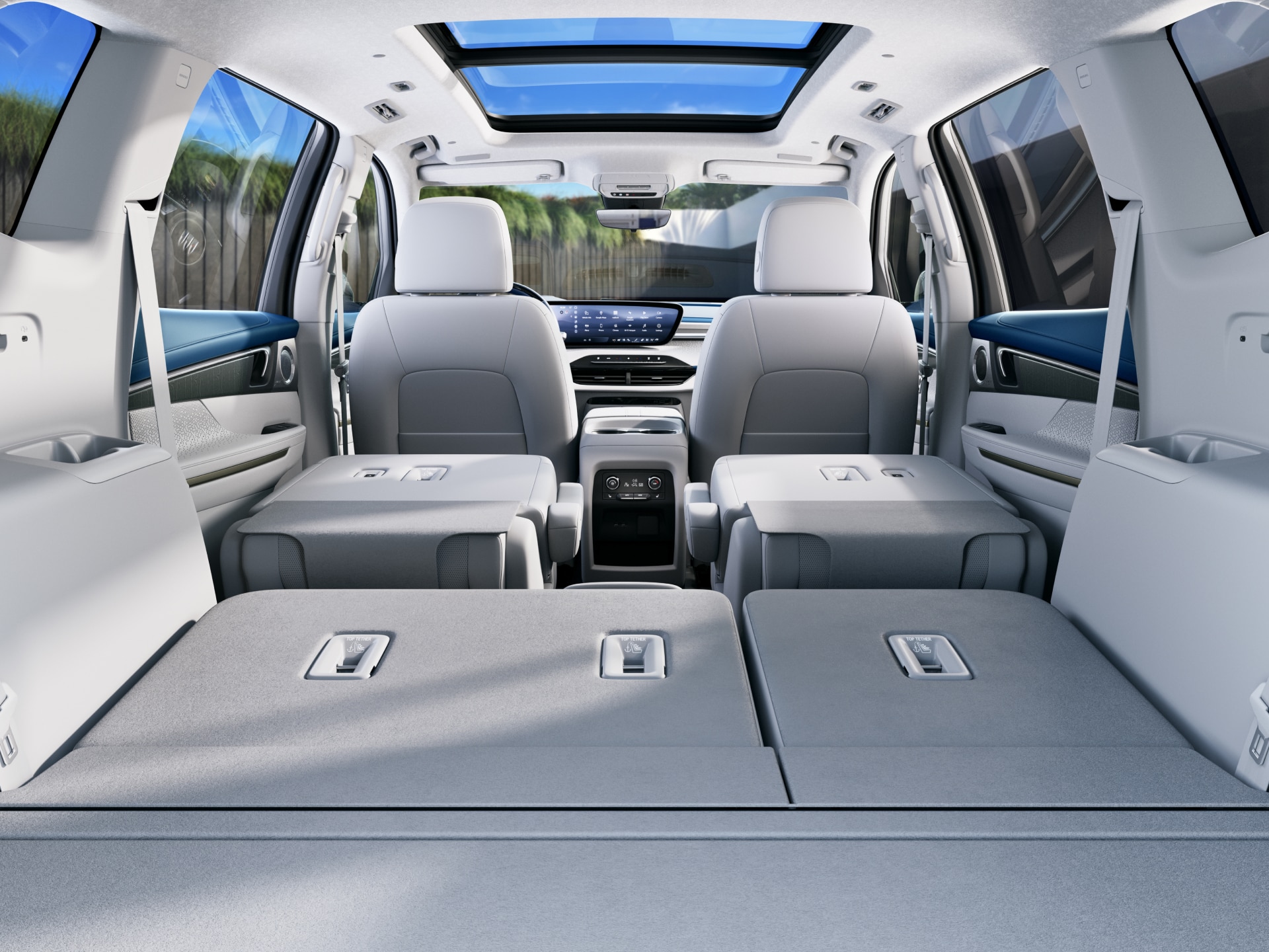 Interior View From the Tailgate of the Buick Enclave with the Rear Seats Folded Down