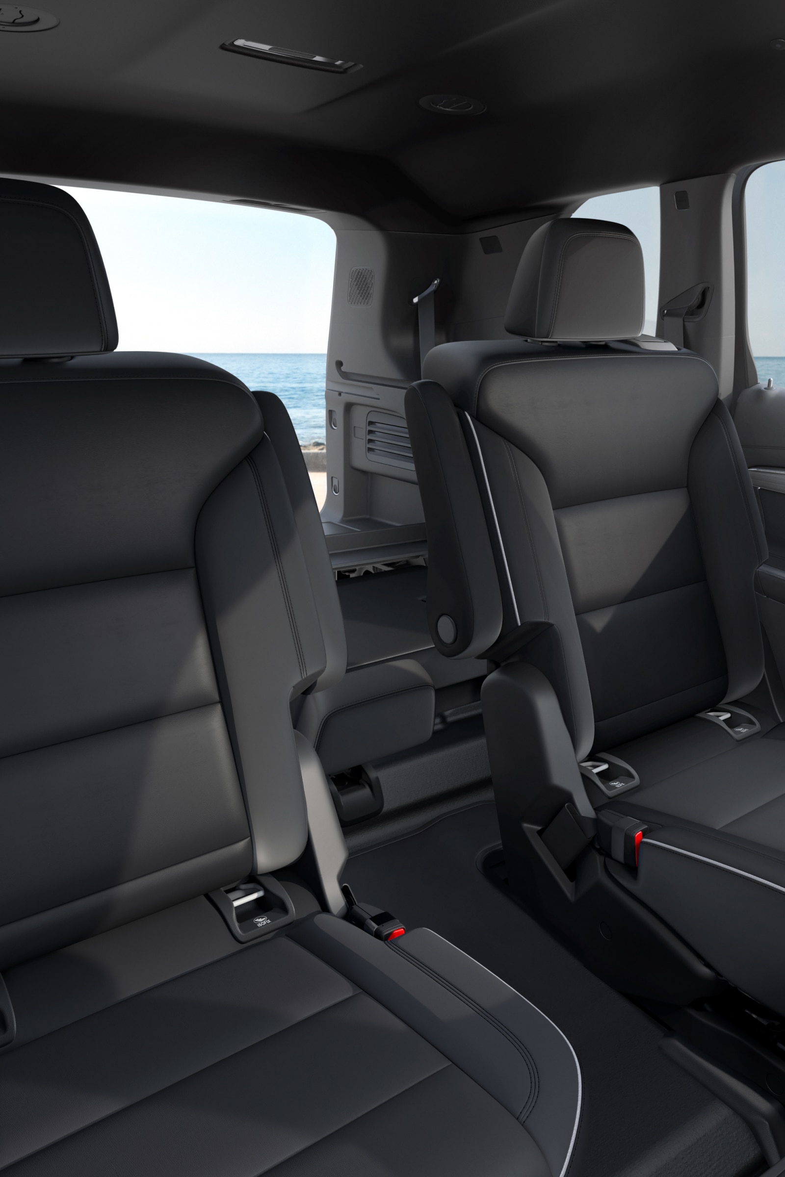 Three-Quarters View of the Interior Seating of the 2026 Buick Enclave Mid-Size SUV