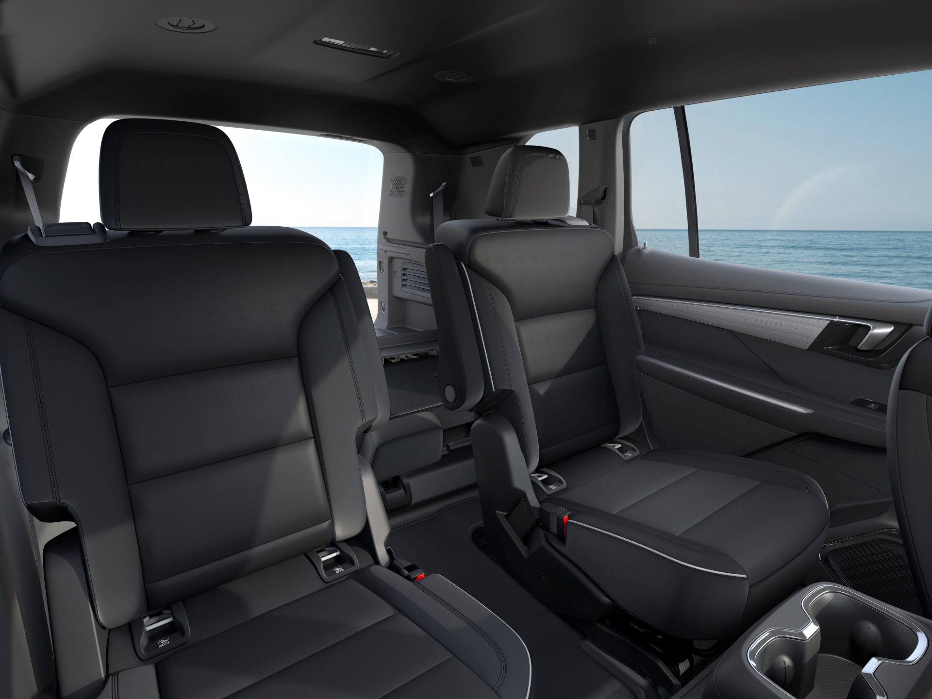 Three-Quarters View of the Interior Seating of the 2026 Buick Enclave Mid-Size SUV