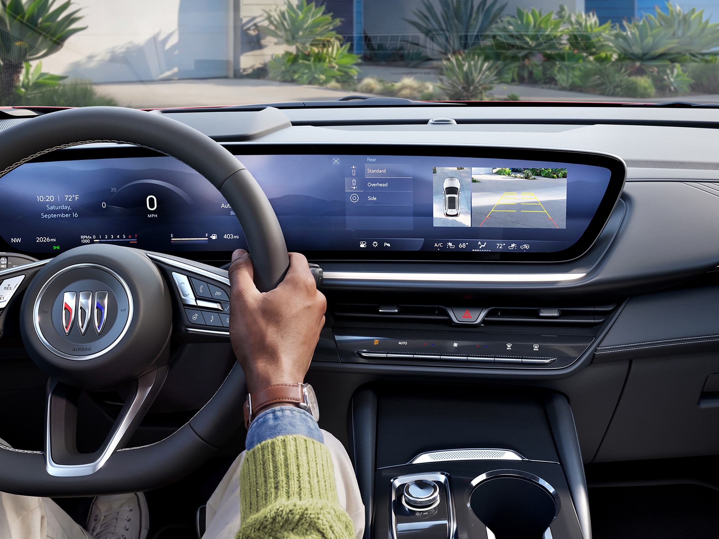 Driver's View of the Buick Envision's Infotainment Center