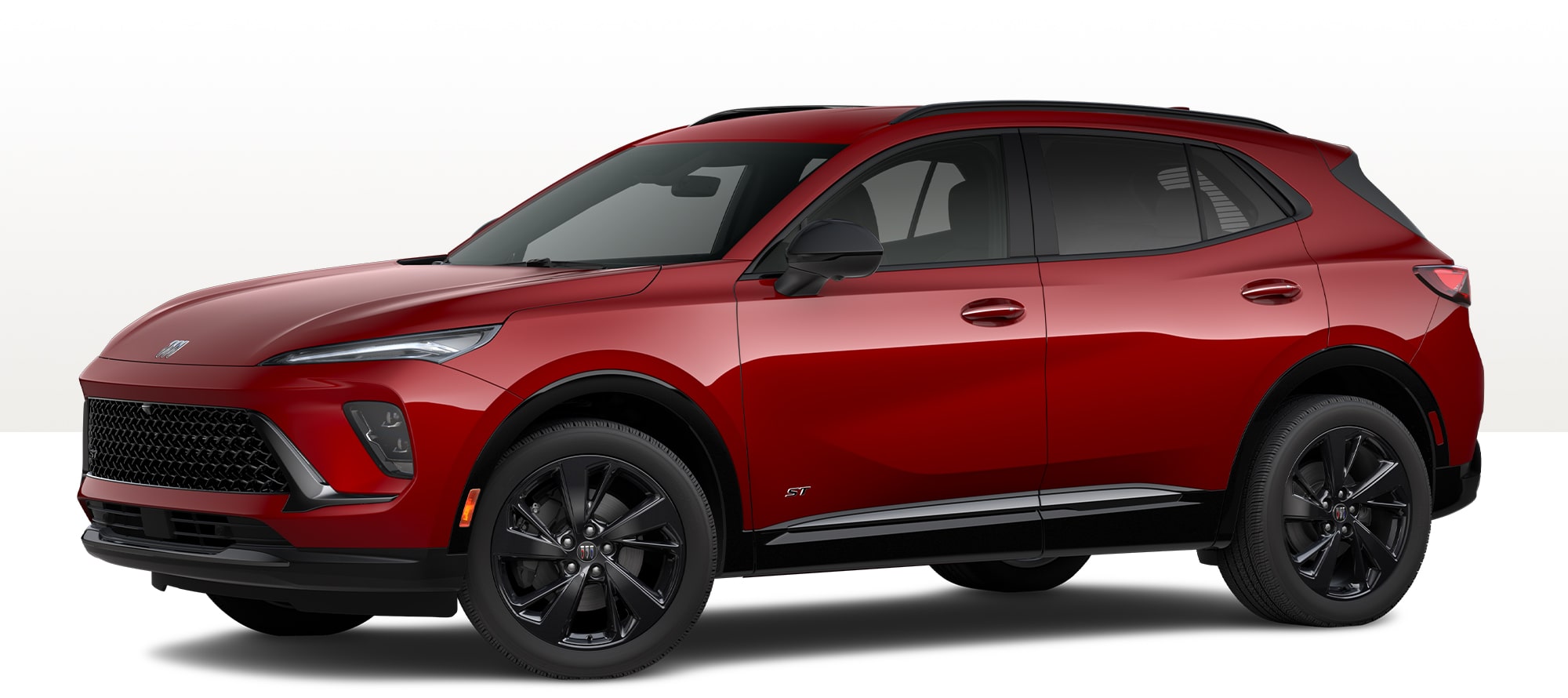 A Red 2026 Buick Envision ST SUV Isolated on a White Background