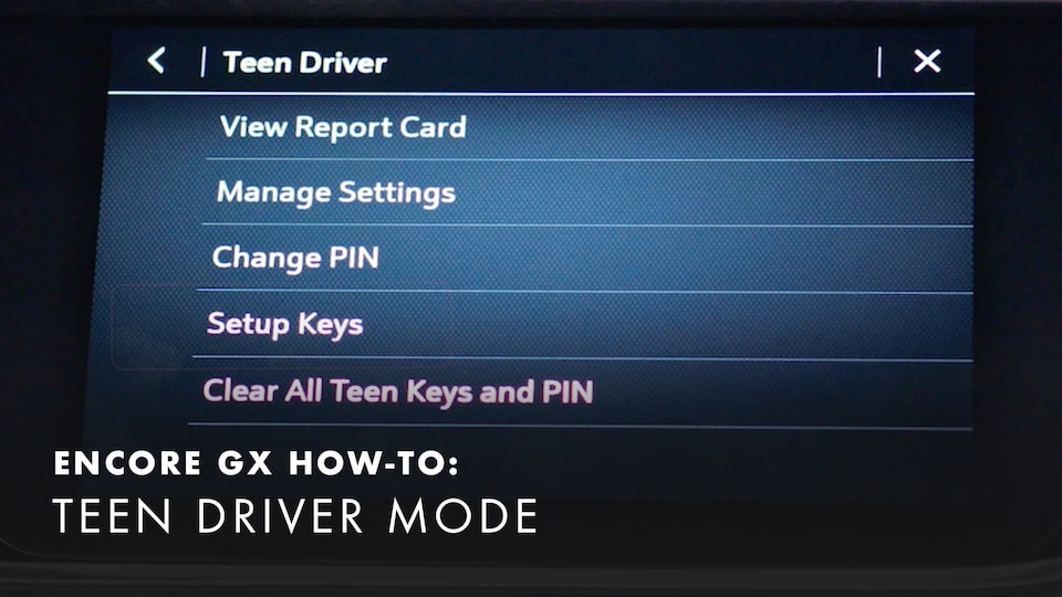 2020 Buick Encore Small Luxury SUV How to Activate Teen Driver Mode Video