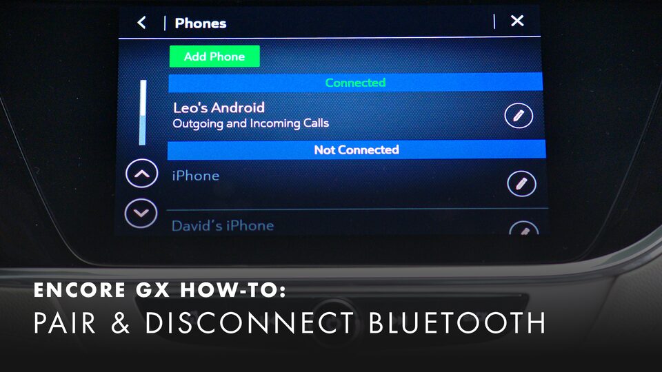 2020 Buick Encore Small Luxury SUV How to Pair and Disconnect Bluetooth Video