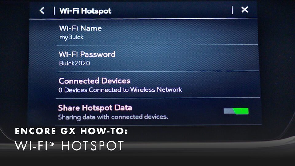 2020 Buick Encore Small Luxury SUV How to Activate your Wi-Fi Hotspot Video