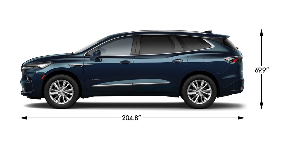 Line Drawing of Buick Enclave Enclave Displaying Dimensions