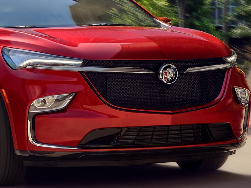 Head-On Shot of the Red Buick Enclave