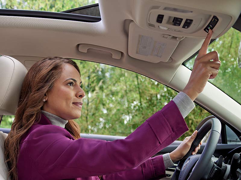Amazon Alexa Capabilities Displayed on the Infotainment System of the Enclave