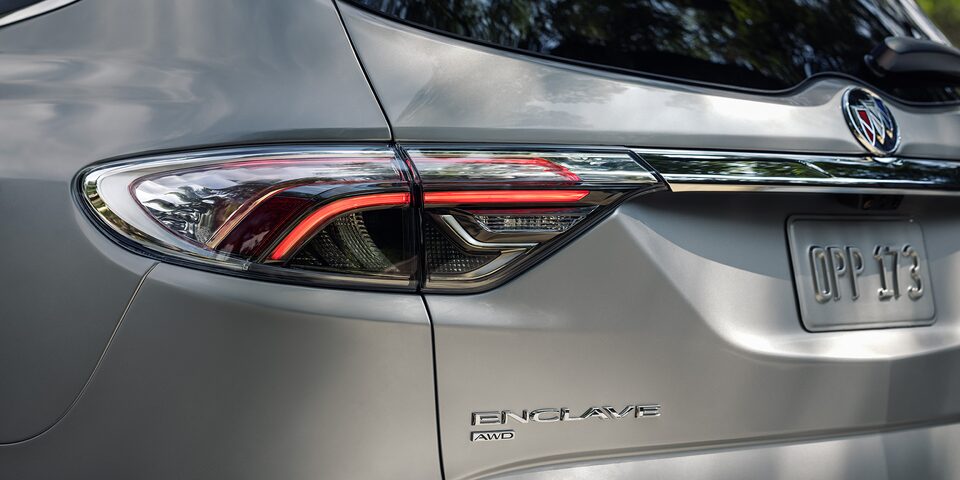 The Rear Taillamps & Rear Fascia of the Buick Enclave