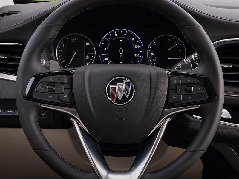 The Ergonomic & Technology Packed Steering Wheel & Digital Instrument Cluster of the Enclave