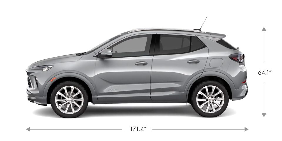 Line Drawing of Buick Enclave Displaying Dimensions