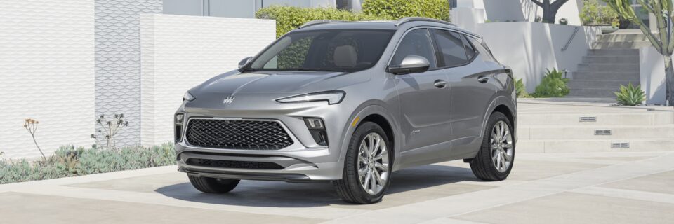 A Head-on Shot of the New Buick Encore GX Parked