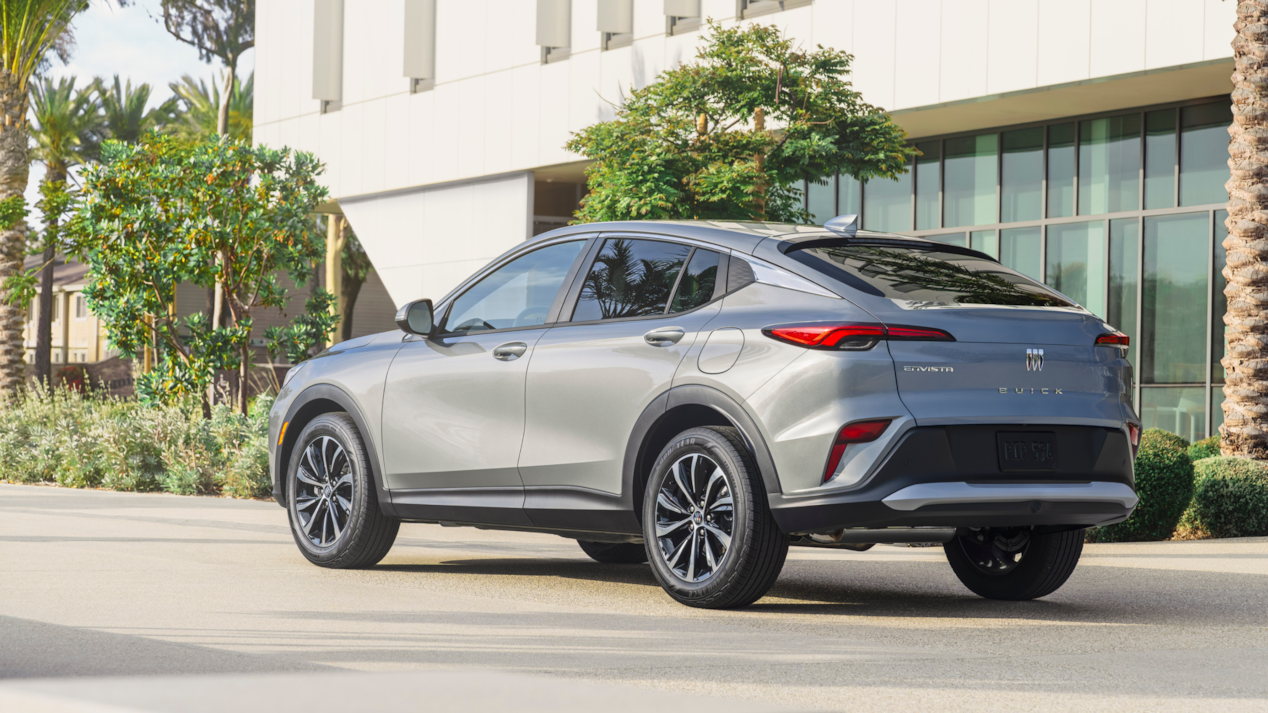 Rear View of the 2024 Buick Envista in Front of a Building