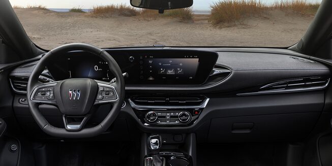 A Shot of the Front Interior Cabin of the Buick Envista Parked