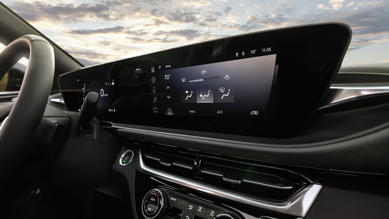 A Front Passenger Side View of the Buick Envista Infotainment System