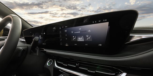 A Front Passenger Side View of the Buick Envista Infotainment System