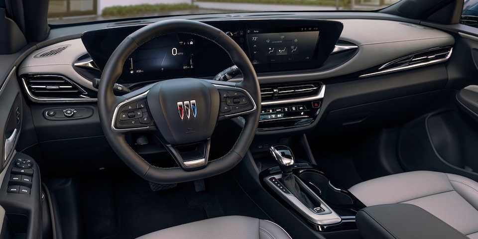 A Driver's View of the Front Interior of the Buick Envista