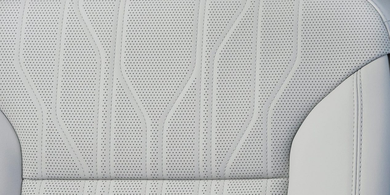 Close-up of the Seat Texture in a 2025 Buick Enclave Avenir Lit Up by the Sun