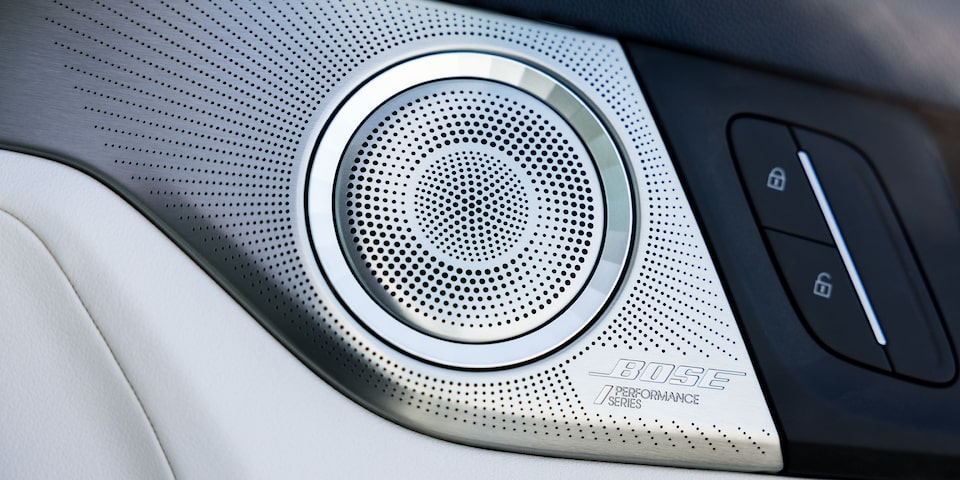 Close-up of a Bose Sound System in a 2025 Buick Enclave V6 SUV