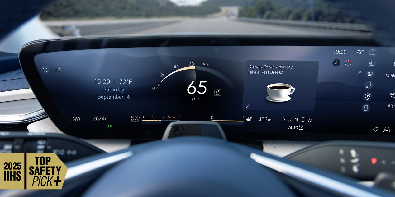 Close-up View of the Infotainment Screen in a 2025 Buick Enclave 3 Row SUV with IIHS Top Safety Pick+ Award